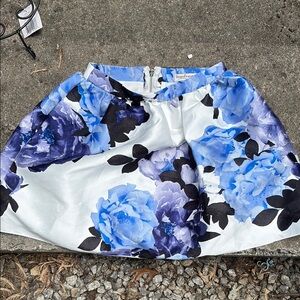 Xtraordinary Blue and White Bubble Mini Skirt Cocktail